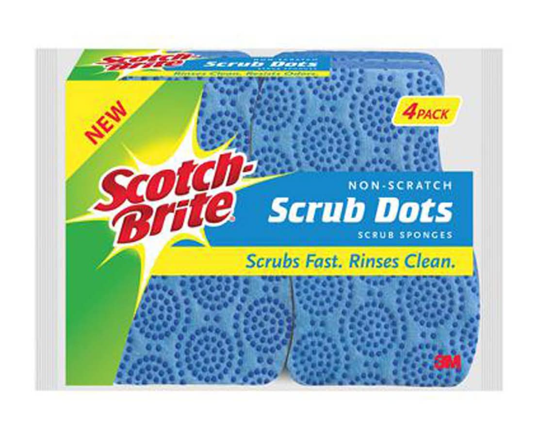 Scotch-Brite Scrub Dots Non-Scratch Scrub Sponge 4/Pack