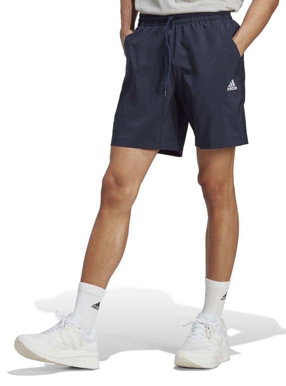 Adidas short estilo versátil (color: azul marino. talla: s)