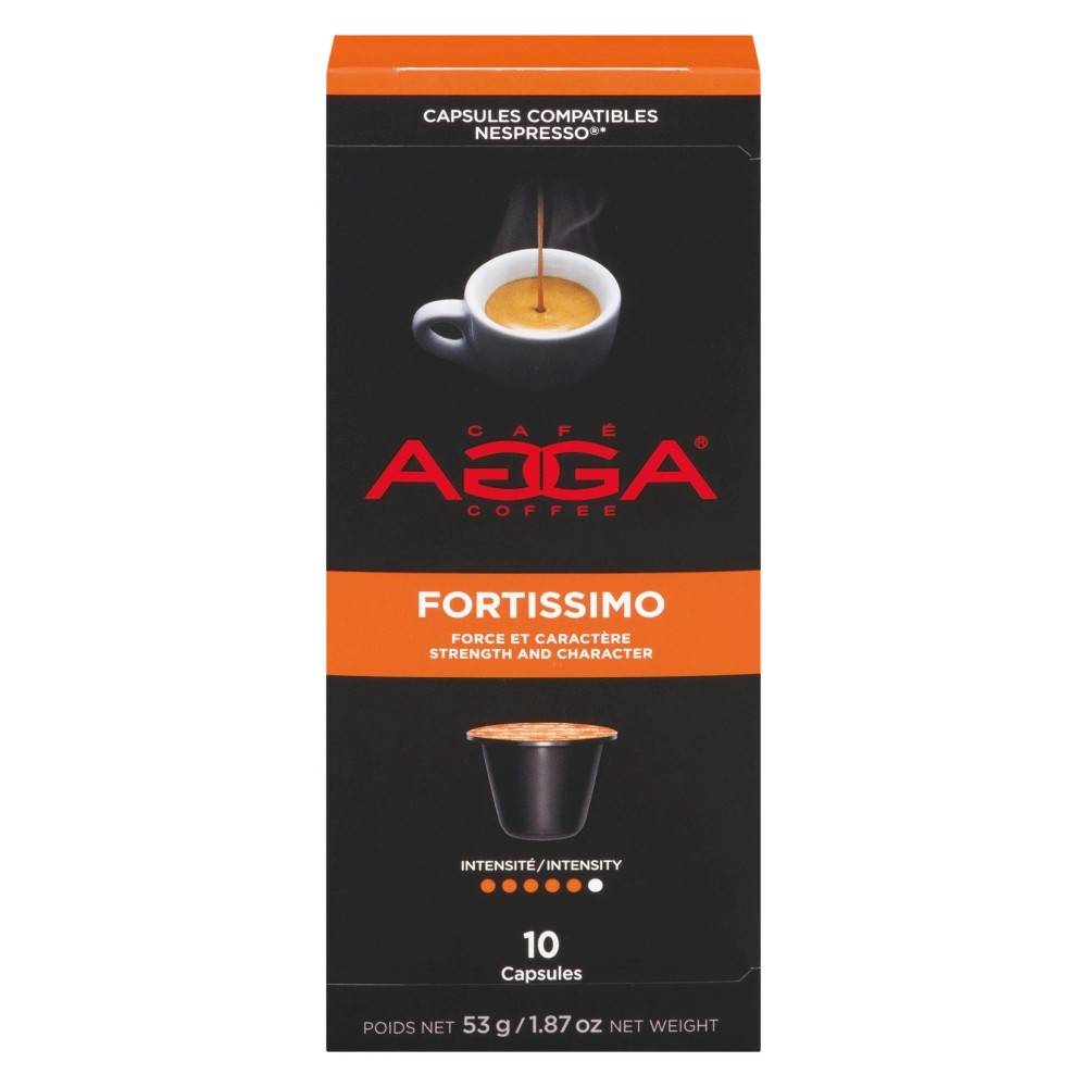 Agga coffee café espresso fortissimo en capsules (53 g) - fortissimo espresso capsules (53 g)