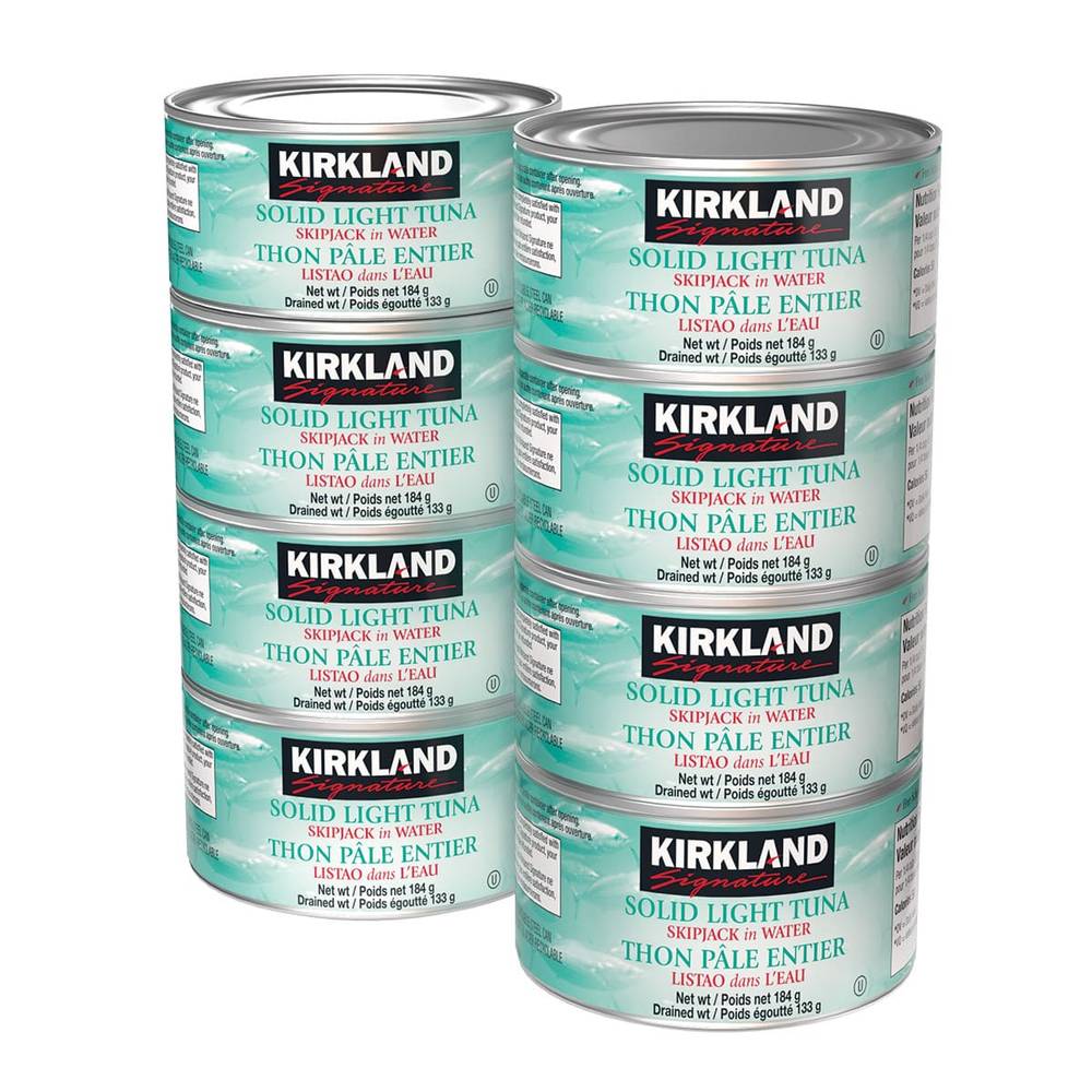 Kirkland Signature Solid Light Tuna In Water (8 ct)