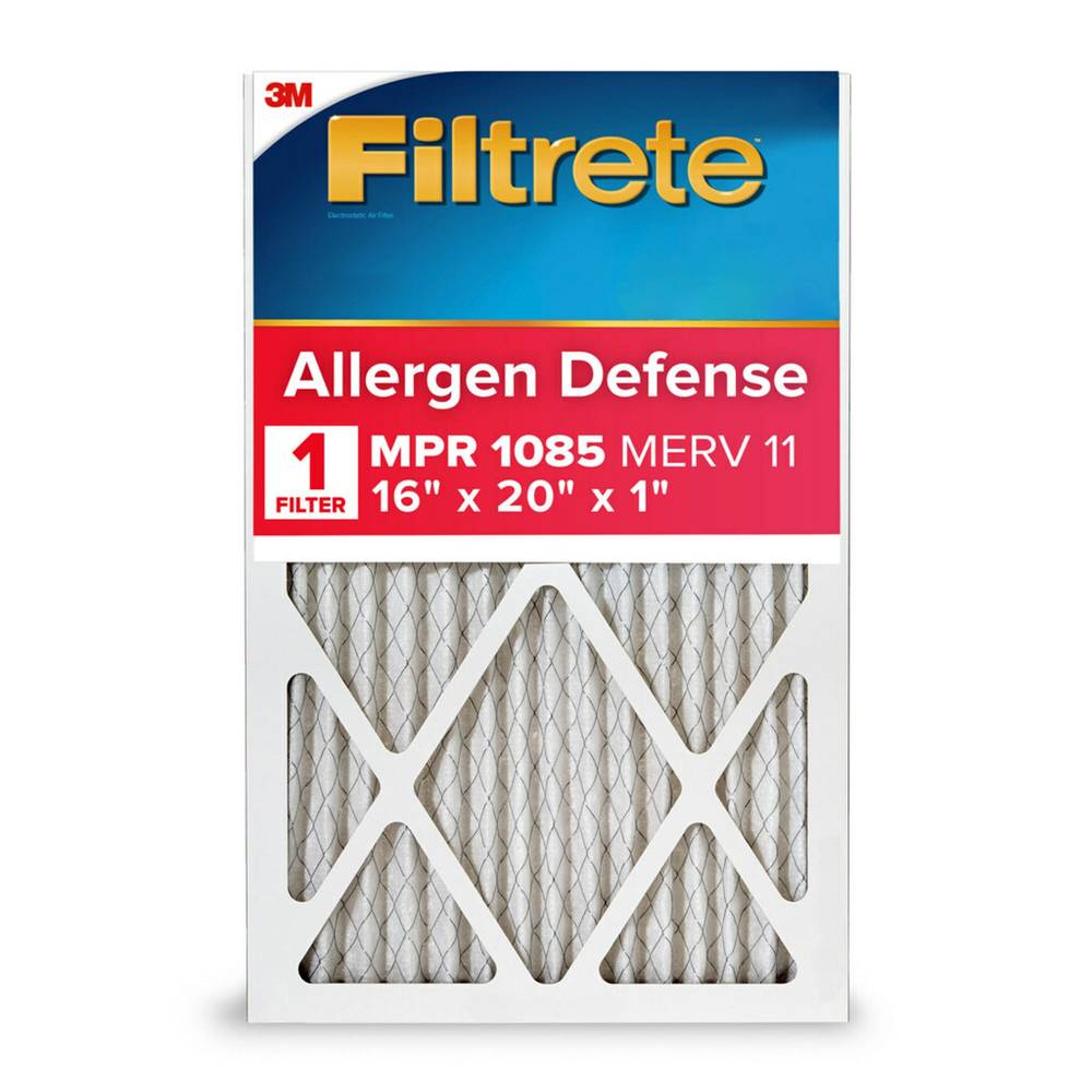 Filtrete 16-in W x 20-in L x 1-in MERV 11 1085 MPR Allergen Defense Extra Electrostatic Pleated Air Filter | 1200DC-12