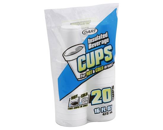 Dart · 16 fl oz Foam Cups (20 cups)