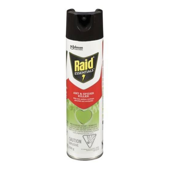 Raid insecticide raid essentials contre les fourmis et les araignées (emballage éunitsnomique) - ant and spider insecticide aerosol (350 g)