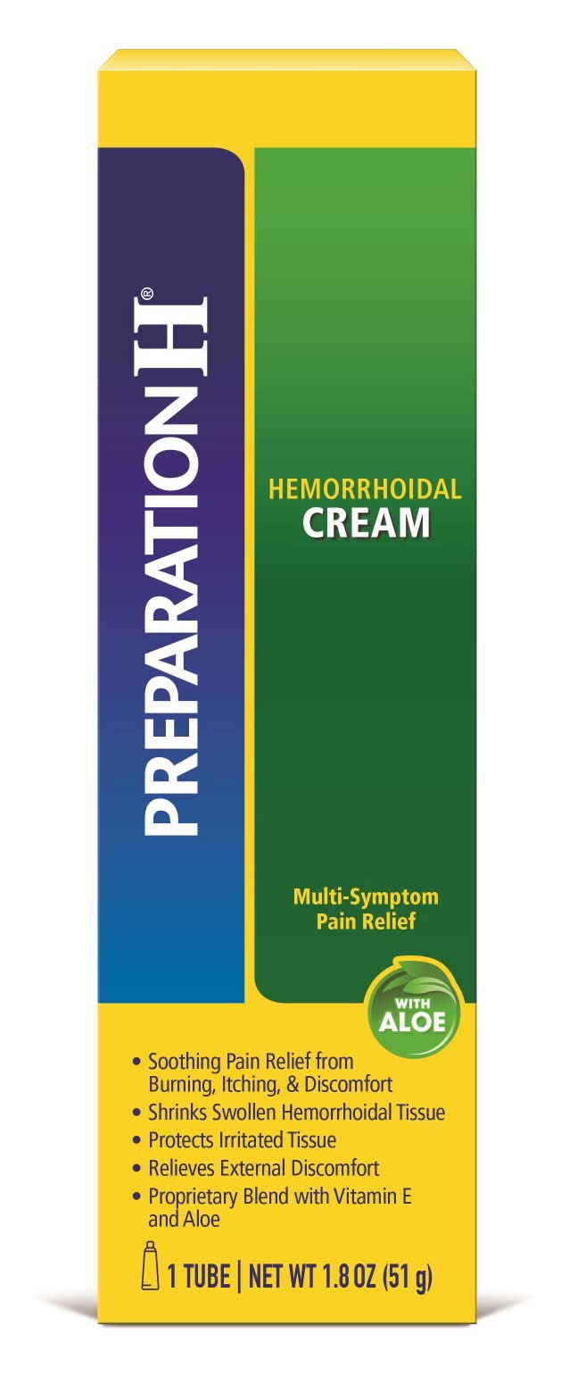 Preparation H Hemorrhoidal Cream With Aloe Multi Sympton Pain Relief (1.8 oz)