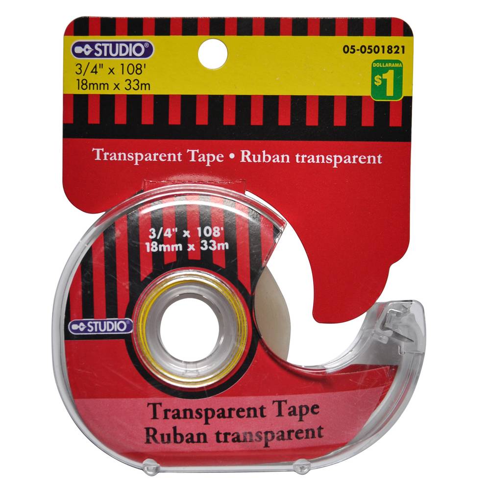 Studio ruban transparent (18mm x 33m)