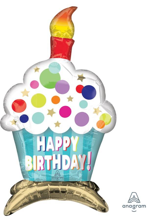 Anagram Balloon Shape Birthday Cupcake, 24''