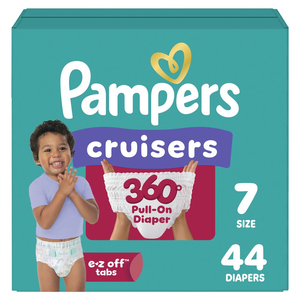 Pampers Cruisers 360 Diapers, Stage 7 (44 ct)