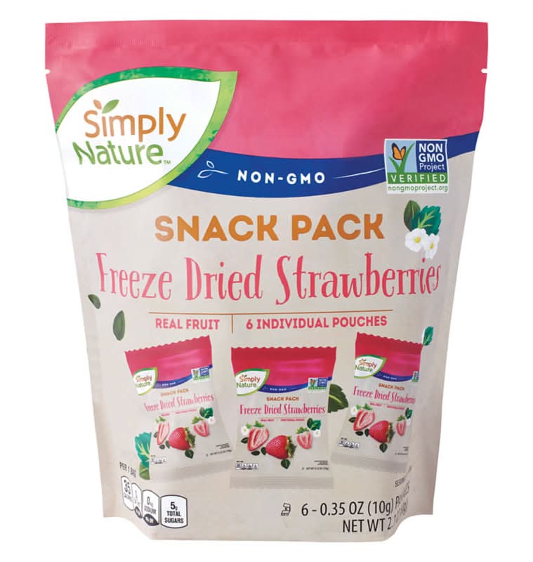 Simply Nature Freeze Dried Strawberry Snack pack (6 x 0.35 oz)