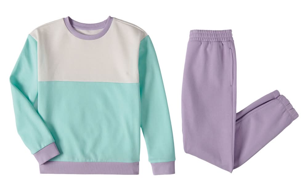 L&D Childrens Sweat Set - Teal/Purple L