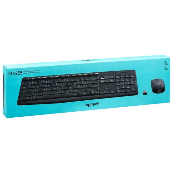 Logitech Linux Mk235 Black Wireless Keyboard and Mouse Combo
