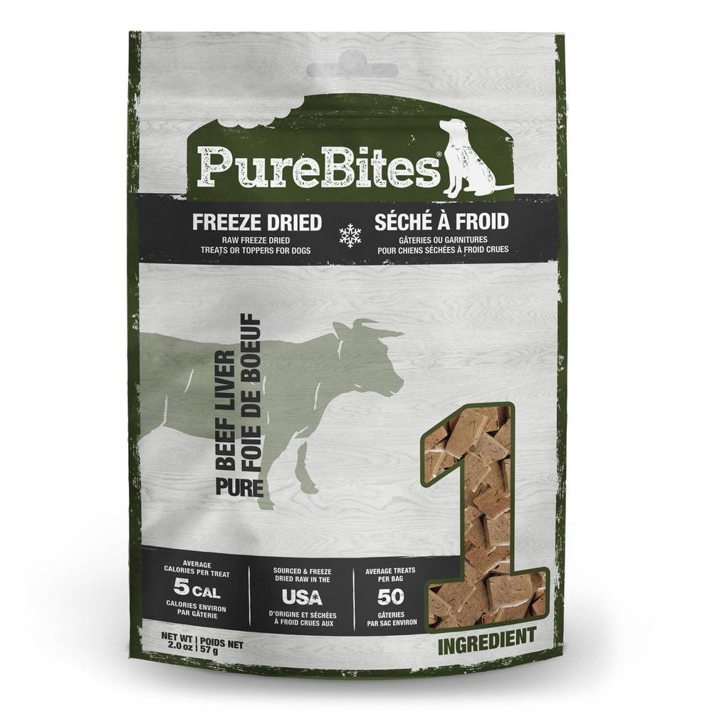 Purebites® Freeze Dried Dog Treat - Beef (Flavor: Beef Liver, Size: 2 Oz)
