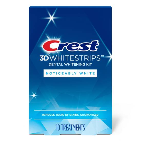 Crest Noticeably White Whitestrips Teeth Whitening Kit, 10 Treatments