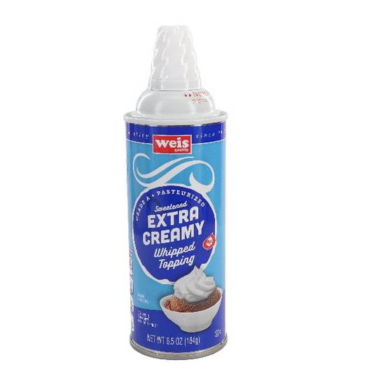 Weis Quality Whipped Topping Extra Creamy Aerosol