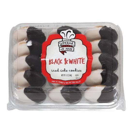 Superior on Main Mini Black & White Iced Cake Cookies-12Oz