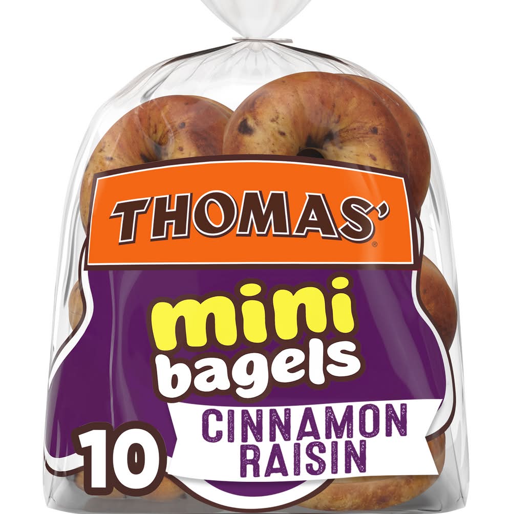 Thomas Mini Bagels, Cinnamon Raisin (15 oz, 10 ct)