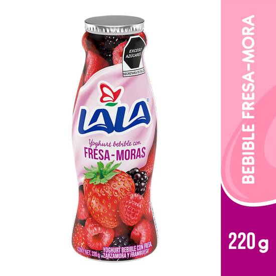 Lala yoghurt bebible sabor fresa-moras (botella 220 g)