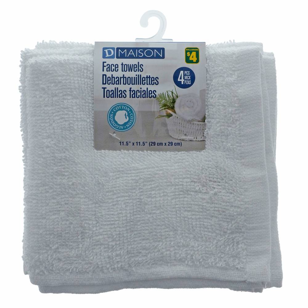 Cotton Face Cloth Set (29cm * 29cm/white)