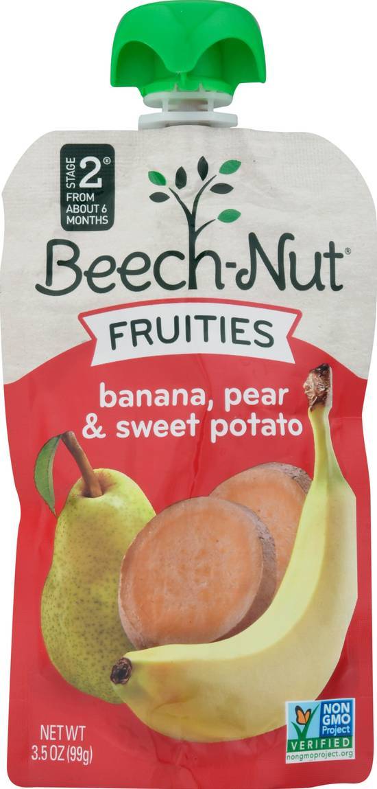Beech-Nut Fruities Baby Food (0-6/banana/pear/sweet potato)