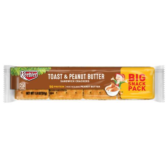 Keebler Big Snack Pack Toast & Peanut Butter Sandwich Crackers 1.8oz