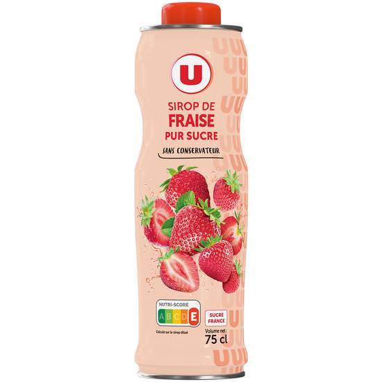Les Produits U - Sirop pur sucre (fraise)
