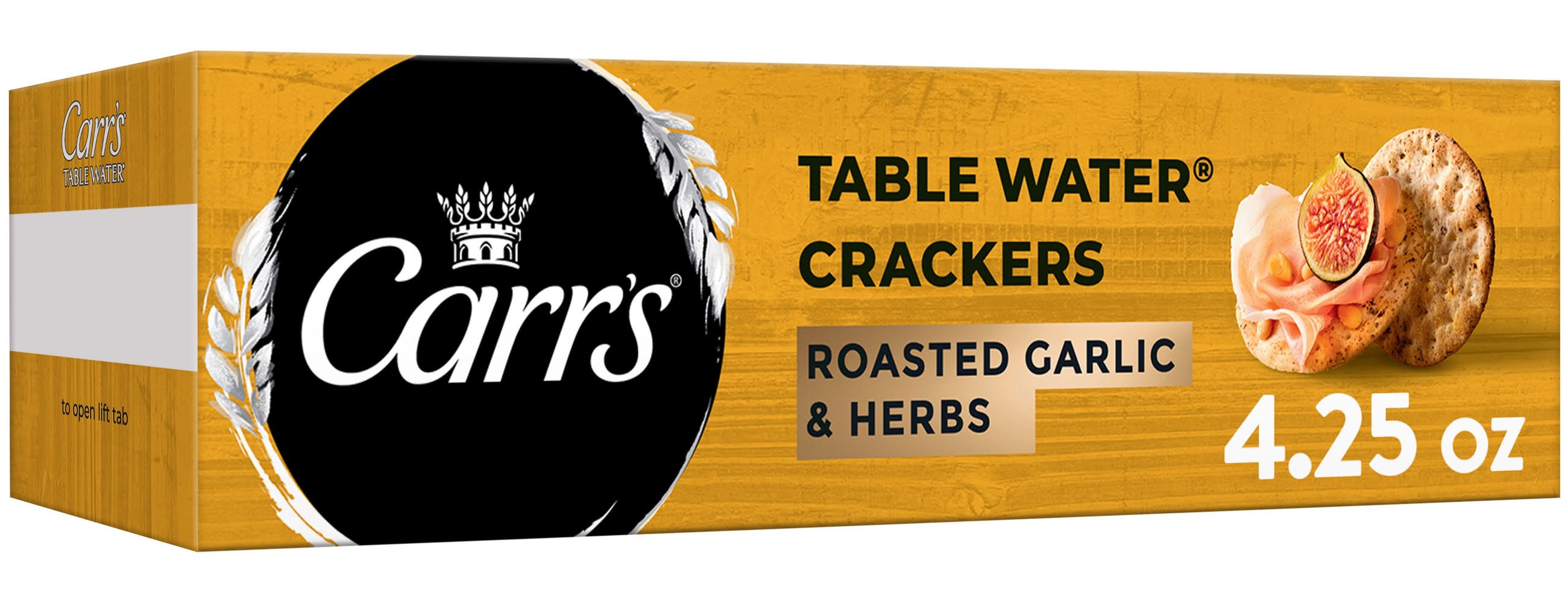 Carr's Table Water Crackers, Roasted Garlic-Herbs (4.25 oz)