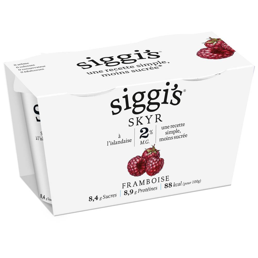 siggi's - Yaourt skyr à la framboise (2 unités)