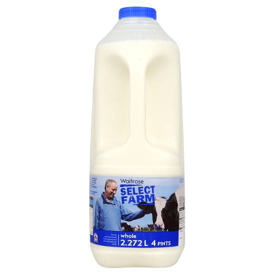 Essential Waitrose & Partners British Free Range Whole Milk 4 Pints/2.272 L 