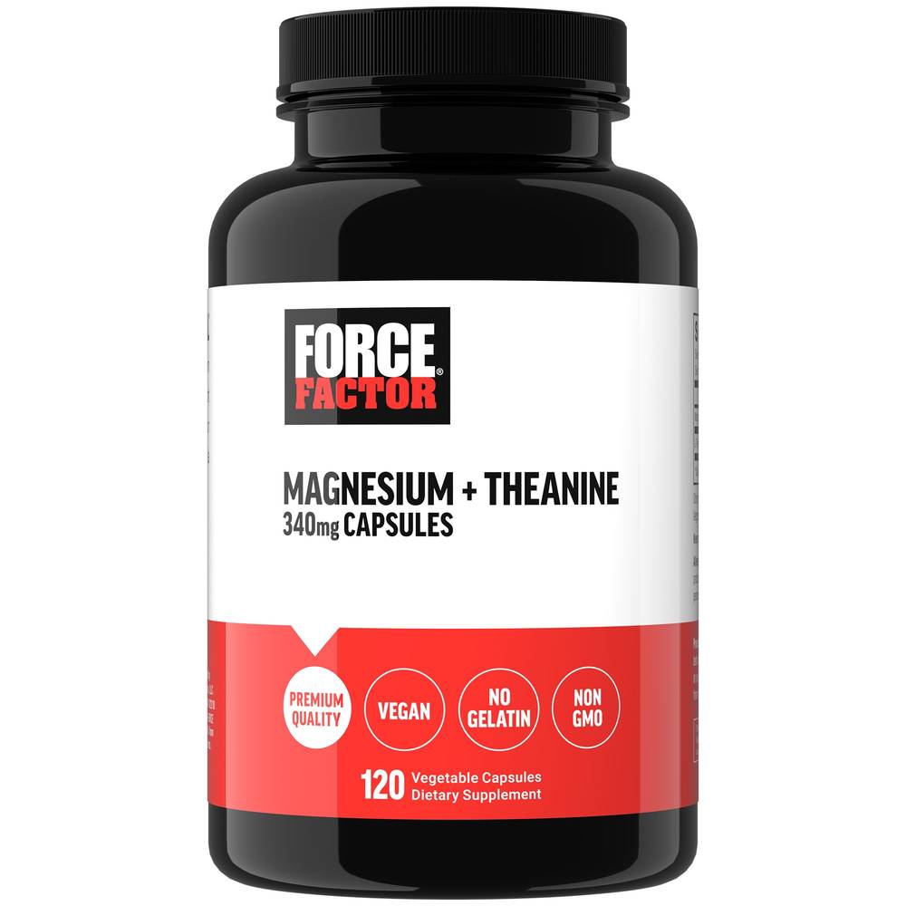 Force Factor Magnesium + Theanine 340 mg Vegetable Capsules (120 ct)