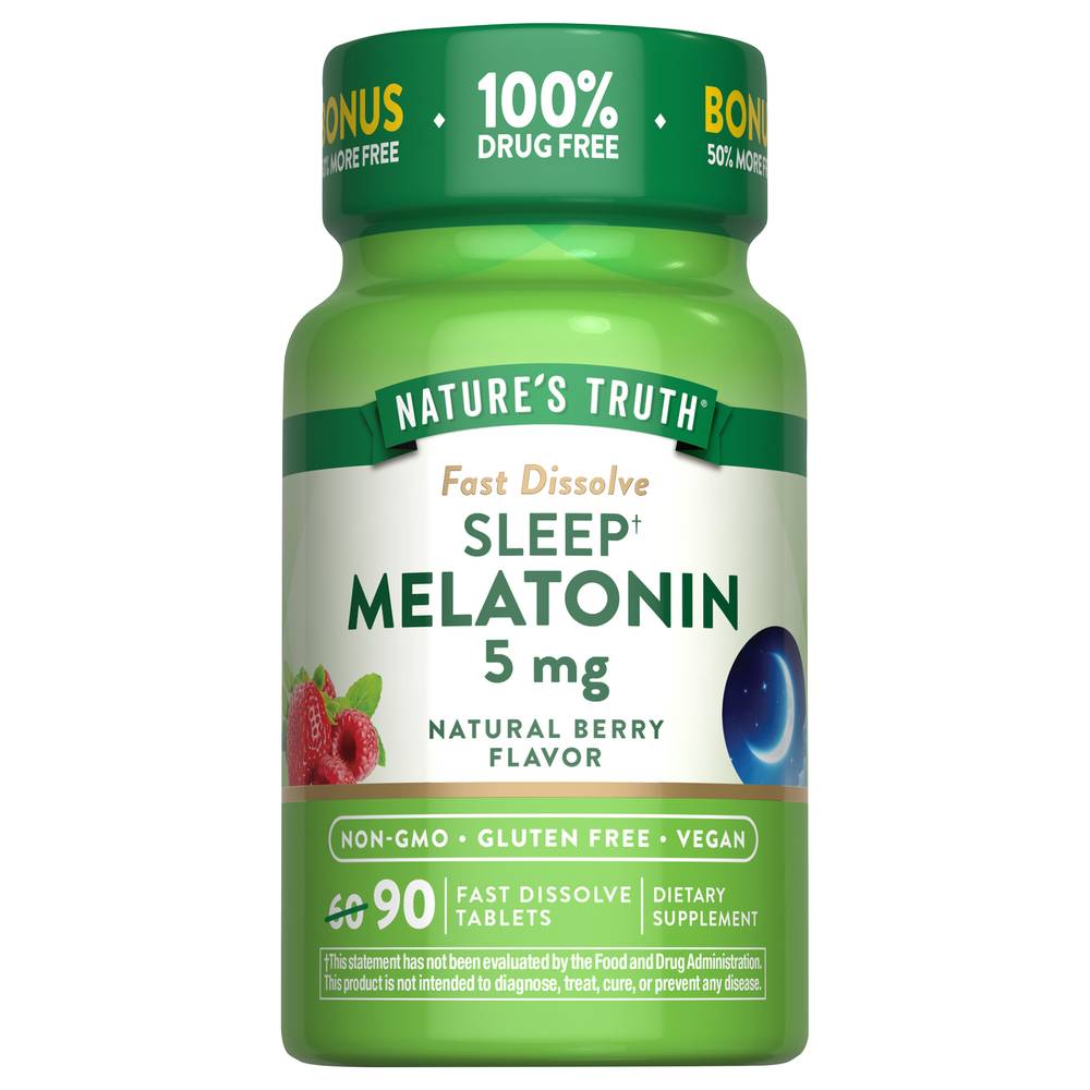 Nature's Truth Fast Dissolve Natural Berry Flavor Melatonin (3.2 oz)