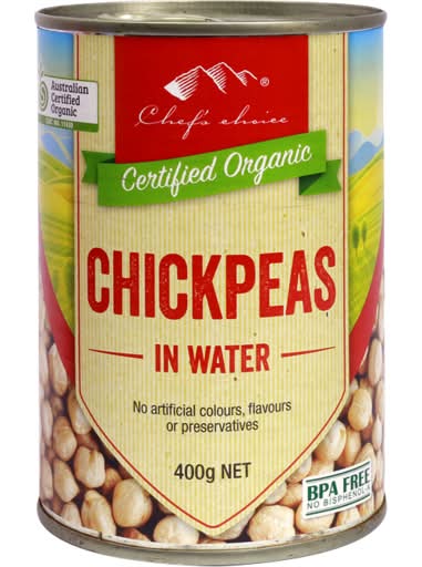 Chef's Choice Chickpeas in Water Certified Organic (400g)