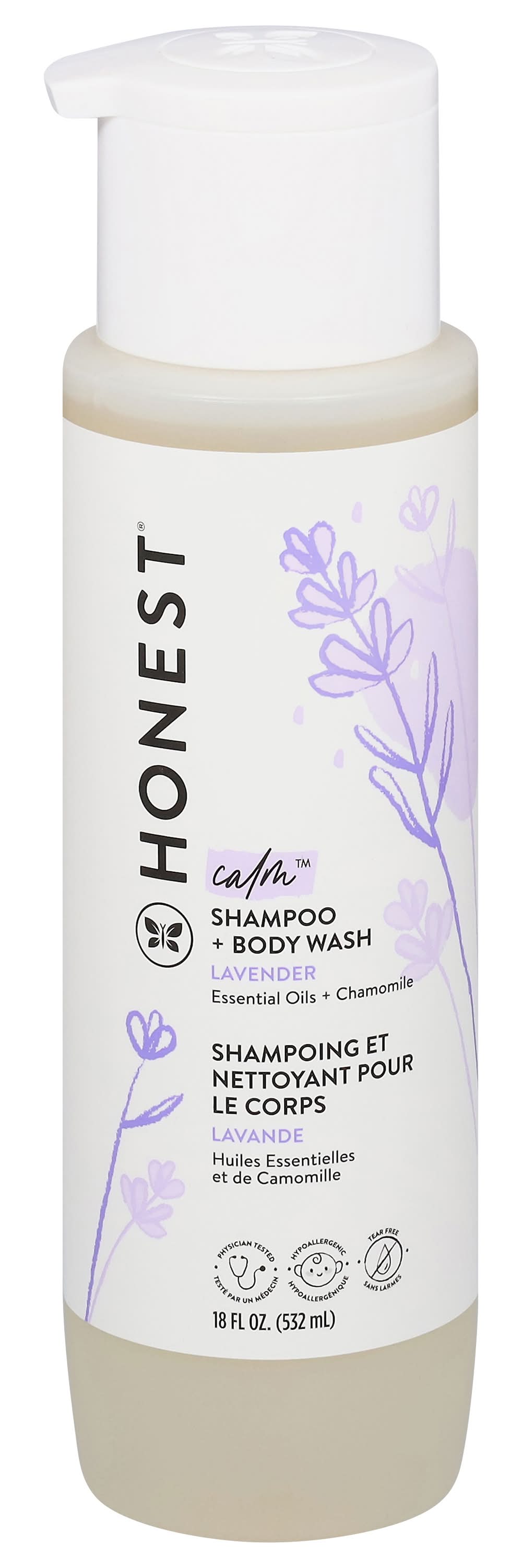 Honest Calm Shampoo + Body Wash, Lavender (18 fl oz)