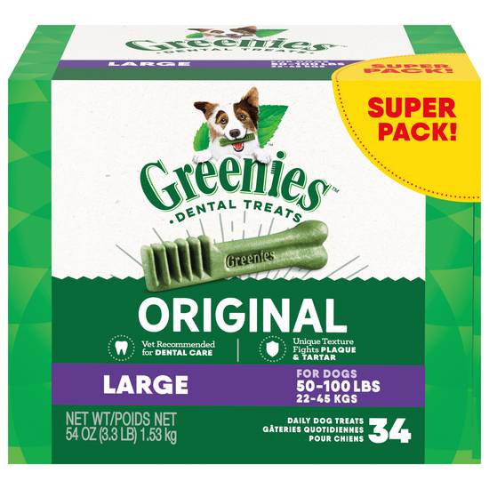 Greenies Original Large Natural Dental Dog Treats