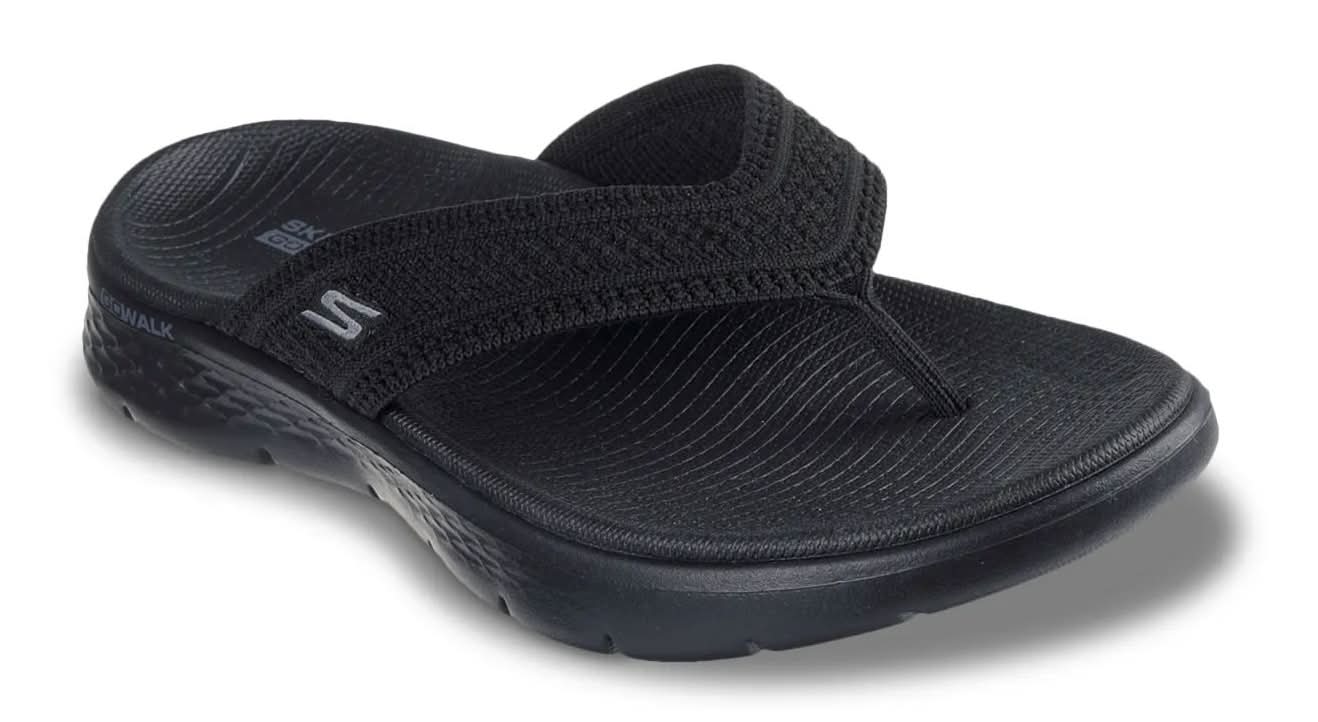 Skechers Go Walk Flex Holly Sandal (Black Medium - 7)