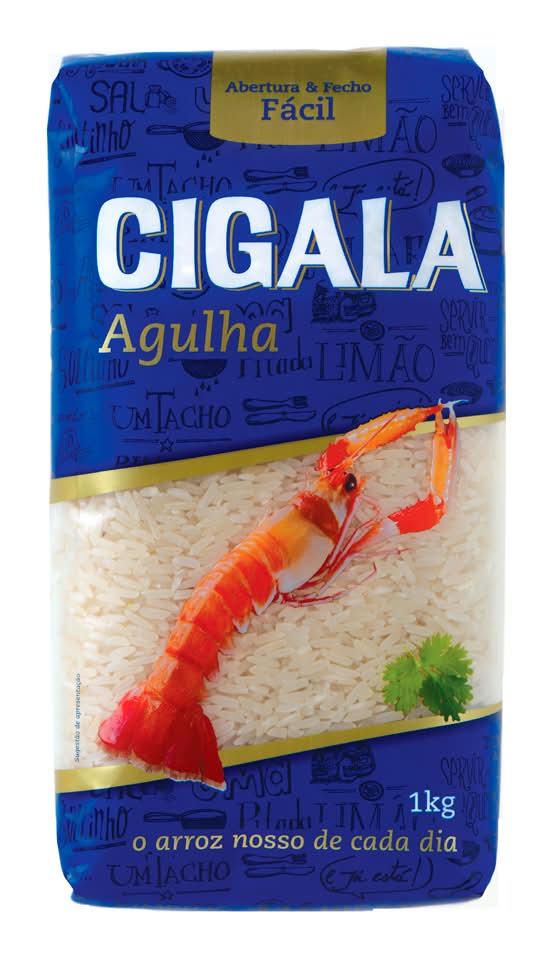 Cigala  - Arroz agulha, embalagem de 1 kg