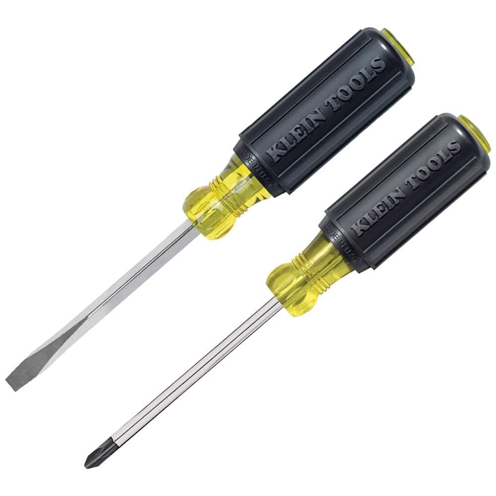 Klein Tools Screwdriver Set, 1/4 Keystone and #2 Phillips, Cushion-Grip, 2-Piece