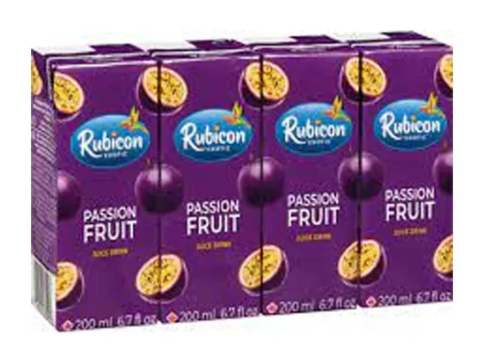 Rubicon Juice Drink, Passion Fruit (4 x 200 ml)