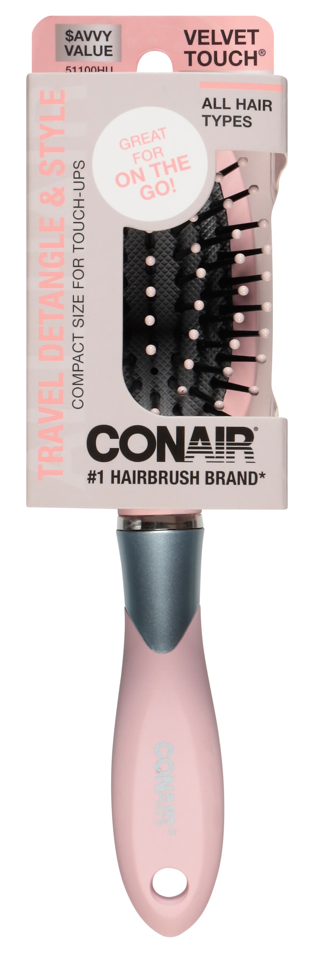 Conair Velvet Touch Hair Brush (3.1 oz)
