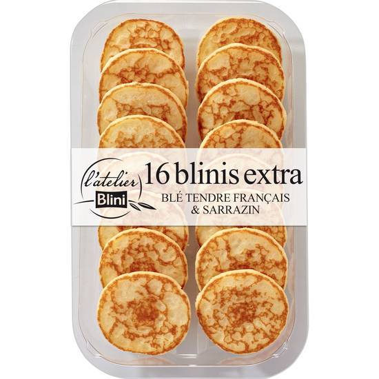 Blinis extra, sarrasin & blé tendre - l'atelier blini - 135g (16x 8.4g)