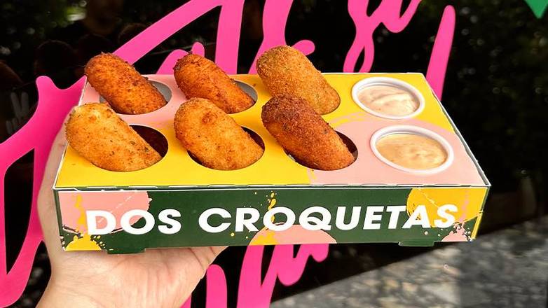Order 6 | Croqueta Flight™ + Sauces food online from Dos Croquetas store, Medley on bringmethat.com