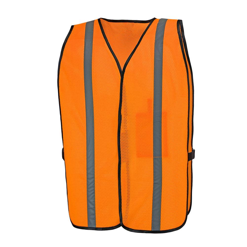 Safety Works Orange Polyester High Visibility (Ansi Compliant) Enhanced Visibility (Reflective) Safety Vest | SW46103-O