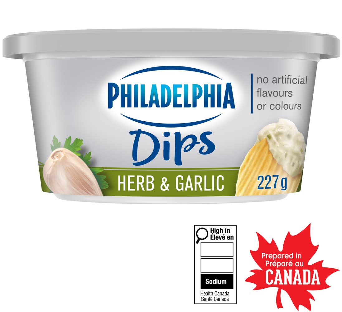 Philadelphia trempette herbes et ail - dips herb and garlic (227 g)
