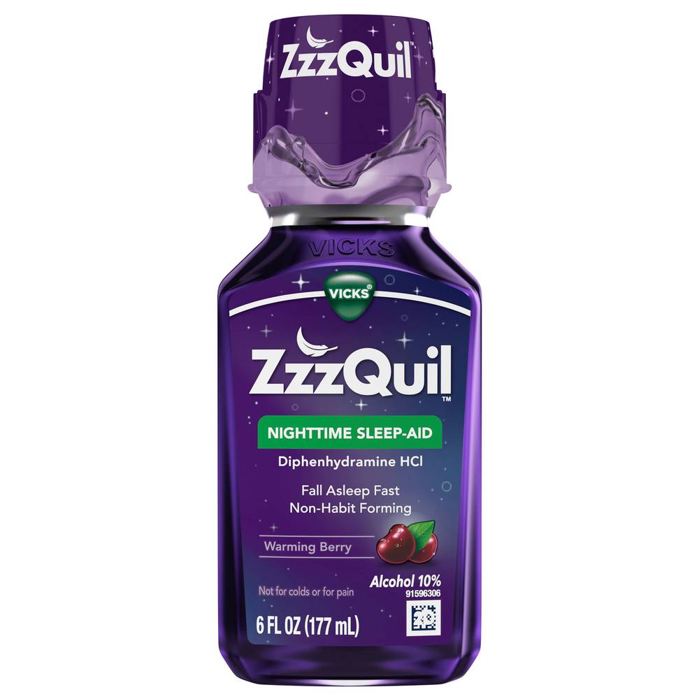 Vicks Zzzquil Nighttime Sleep-Aid Warming Berry (6 fl oz)