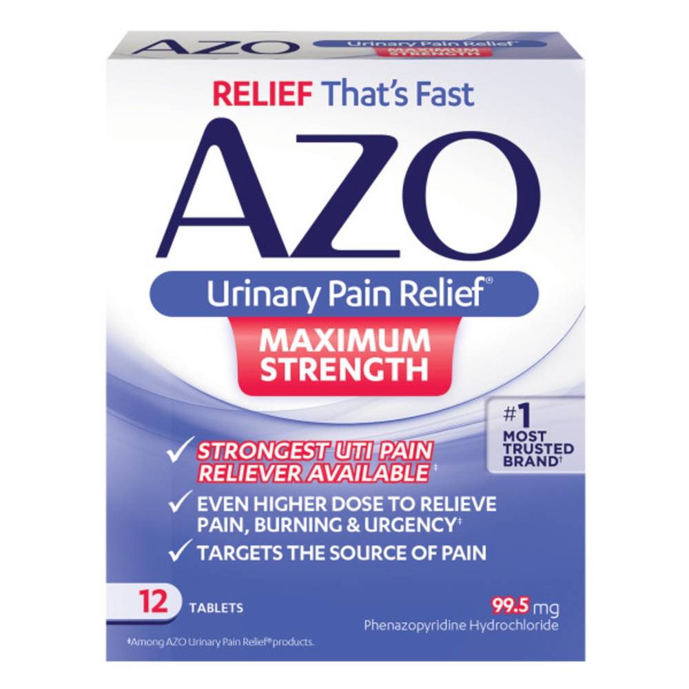 Azo Maximum Strength Urinary Pain Relief Tablets (2.2 oz, 12 ct)