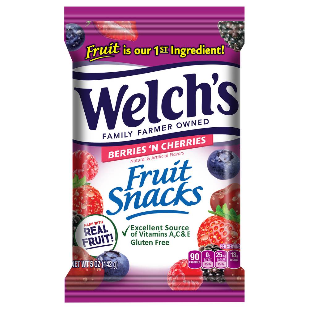 Welch's Fruit Snacks, Berries 'N Cherries (5 oz)