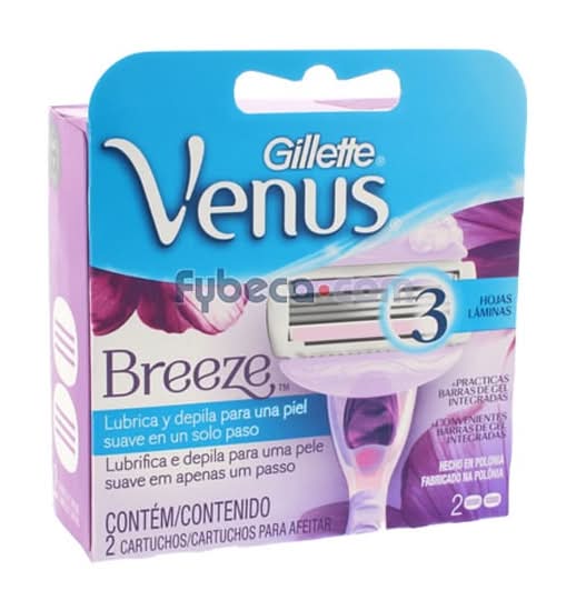 Depilacion Repuestos Gillette Repuesto Venus Breeze X 2
