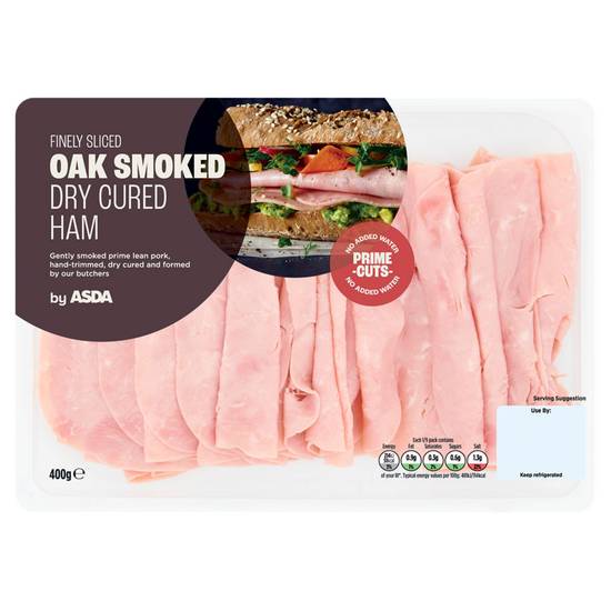 Asda Finely Sliced Oak Smoked Dry Cured Ham 400g