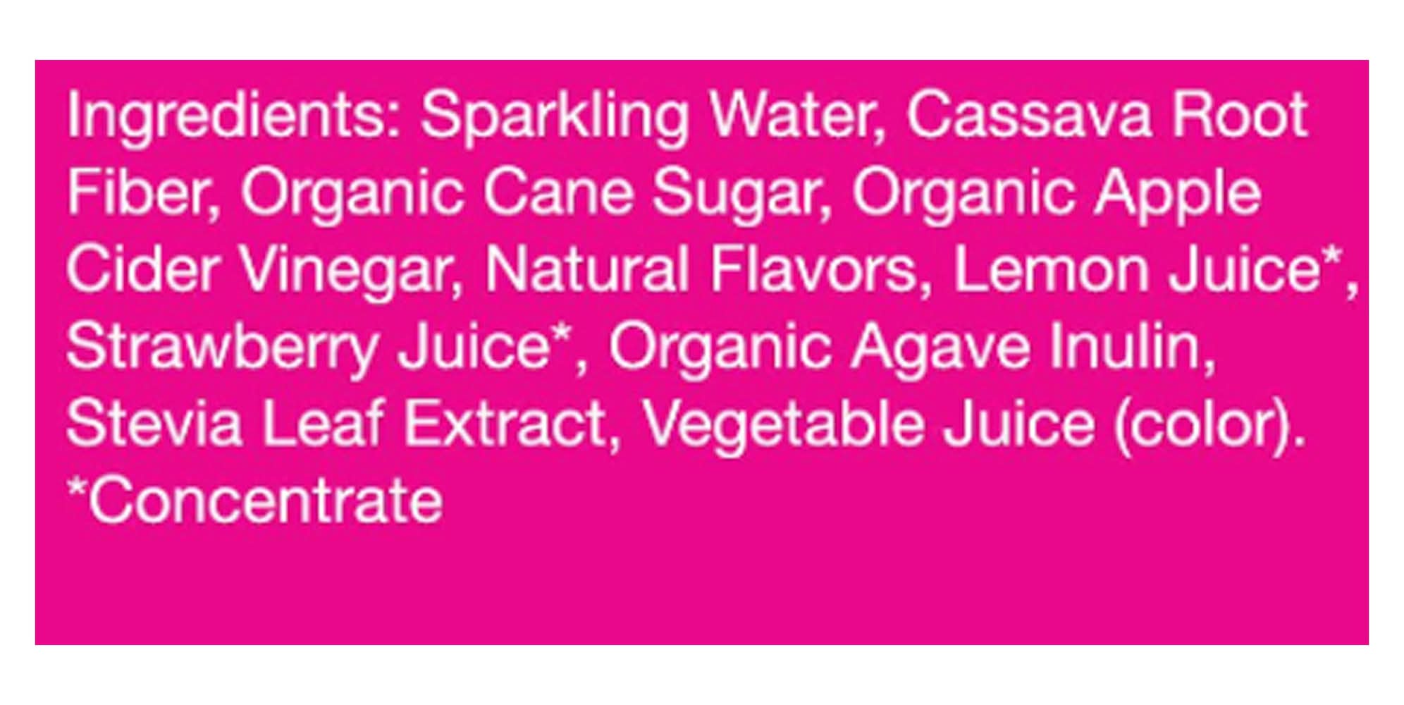 poppi Flavored Prebiotic Soda, Strawberry Lemon (4 x 12 fl oz)
