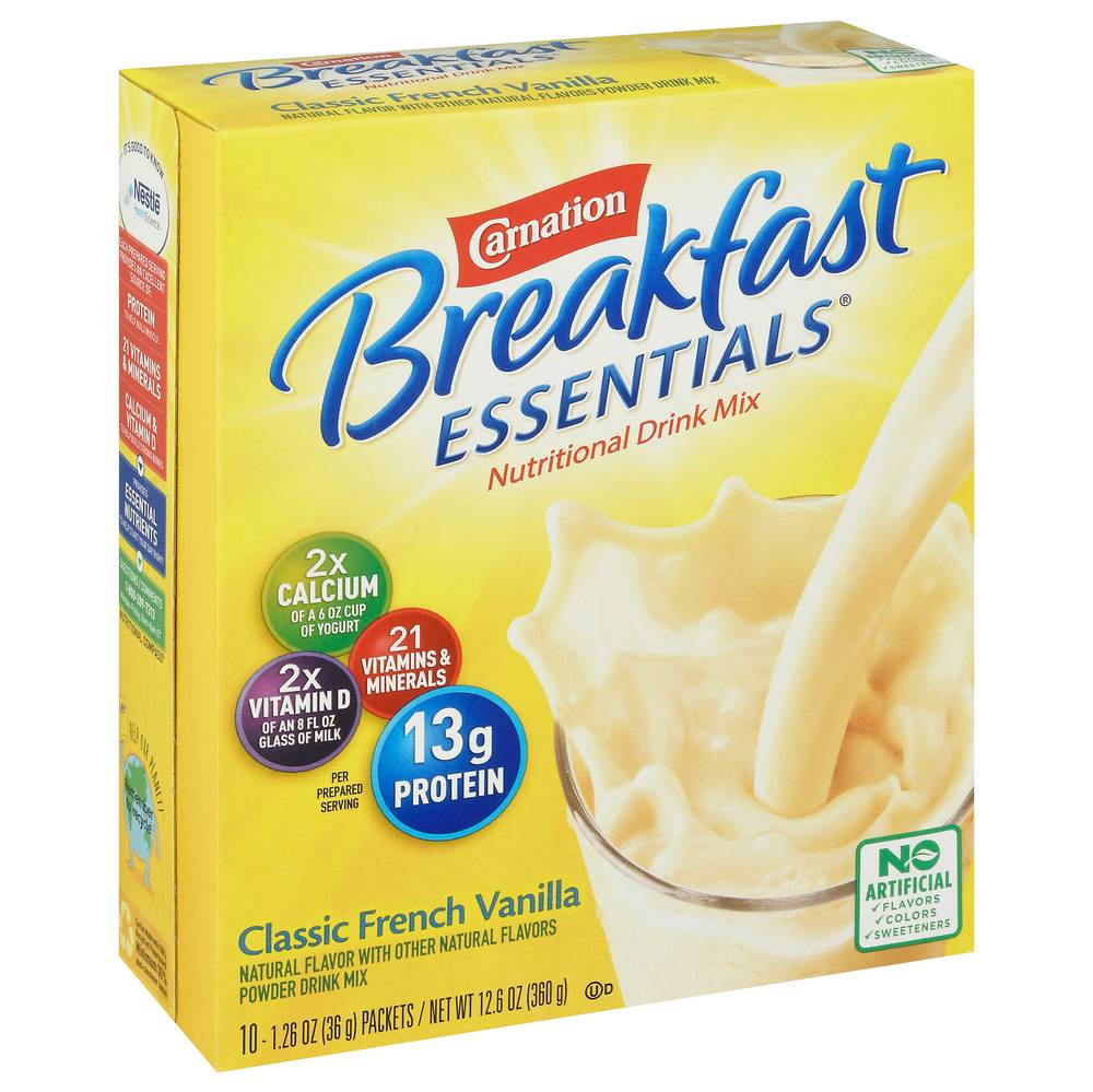 Carnation Breakfast Essentials Classic French Vanilla Powder Drink Mix (12.6 oz)