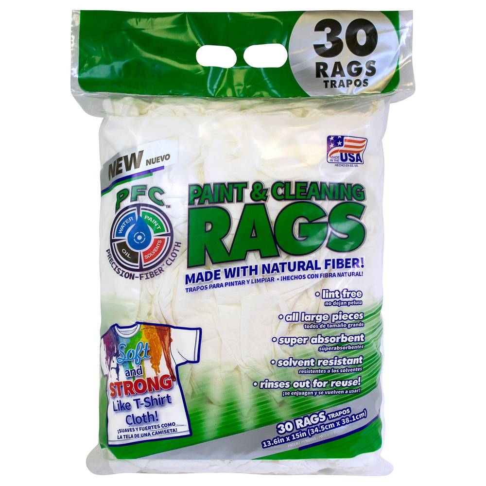 Intex Paint Rags 30-Pack Natural Fiber Blend Cloth | PFC-99971-30G