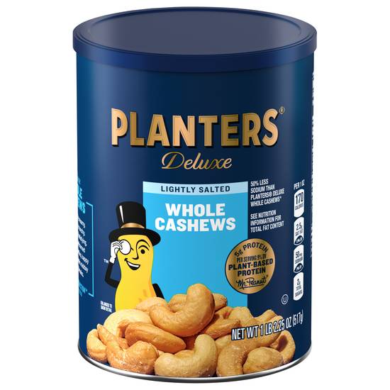 Planters Deluxe Lightly Salted Whole Cashew (18.25 oz canister)
